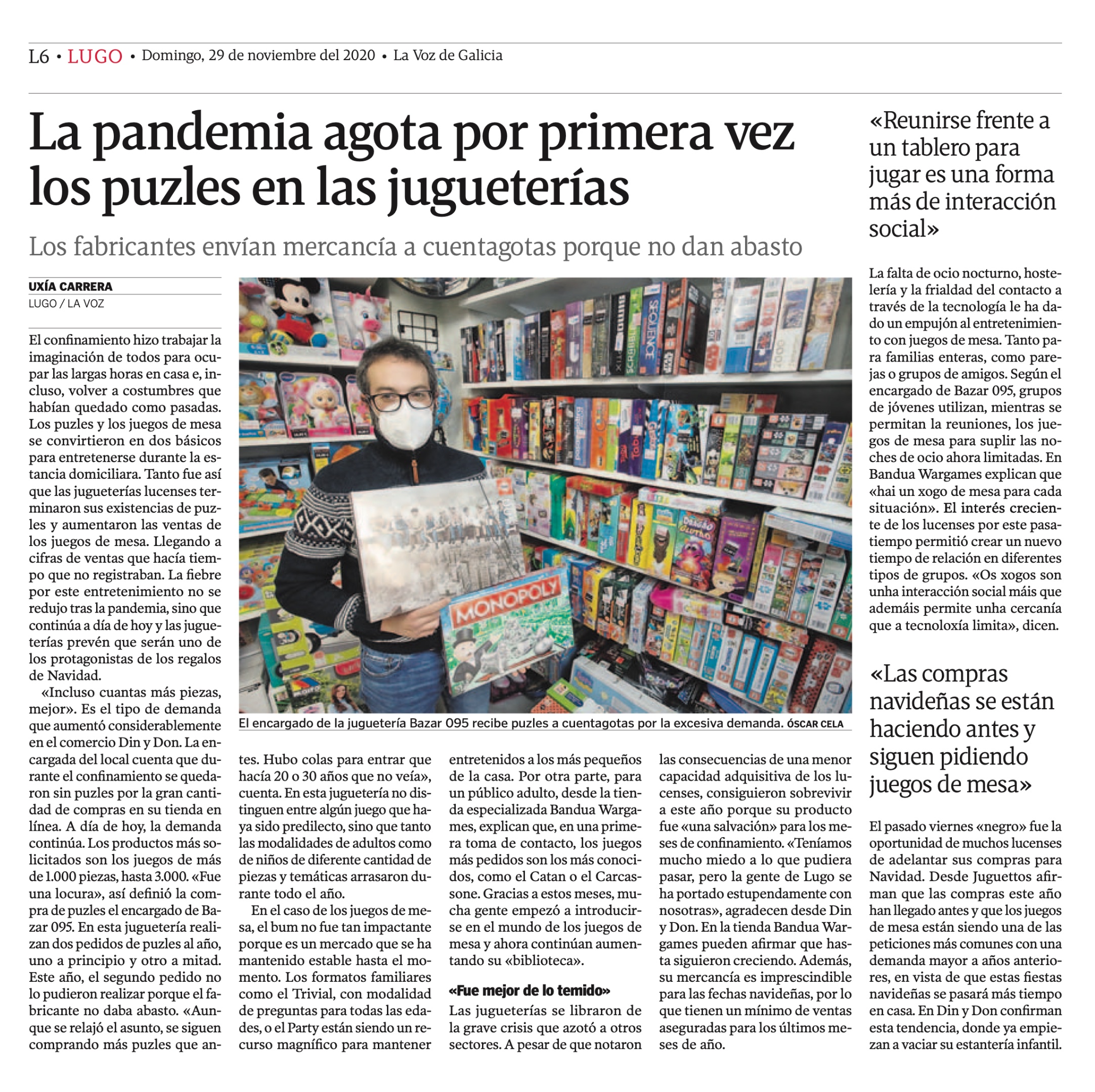 Entrevista La Voz de Galicia - Bazar095